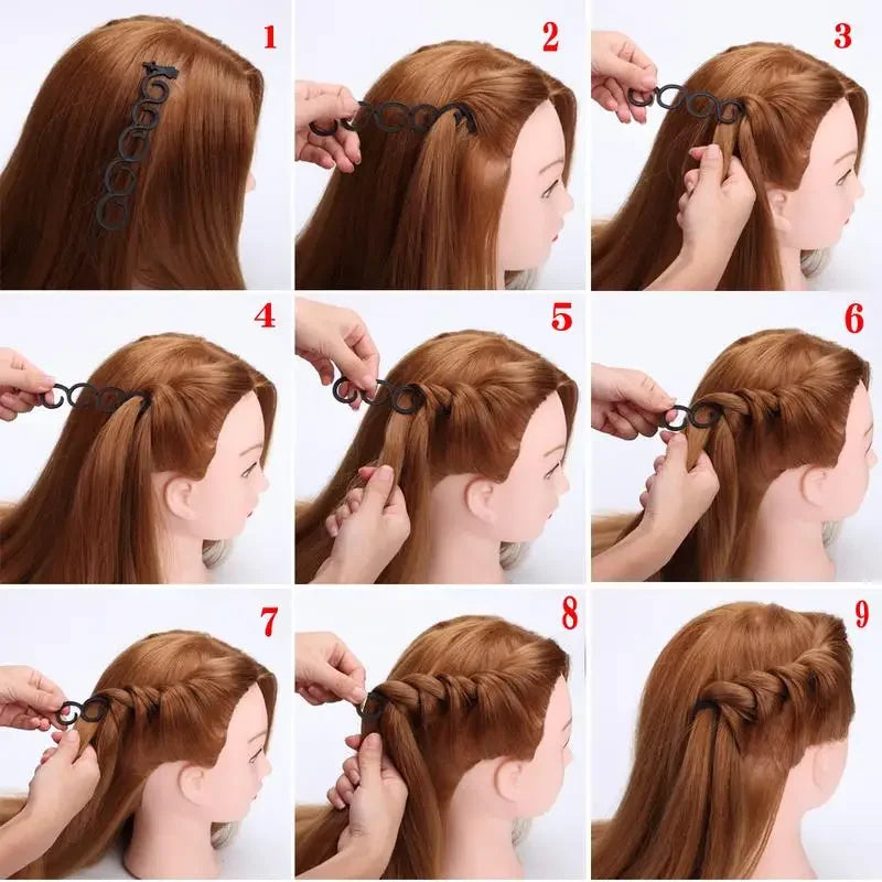 1Set Magic French Hair Braiding Weave Braider Roller Twist Styling Maker DIY Hairstyling Accessories